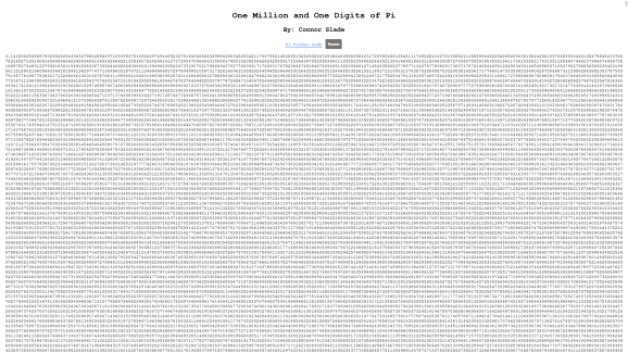 Thumbnail for 1,000,001 Digits Of Pi